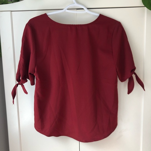 Bleuh Ciel burgundy blouse - Picture 6 of 7